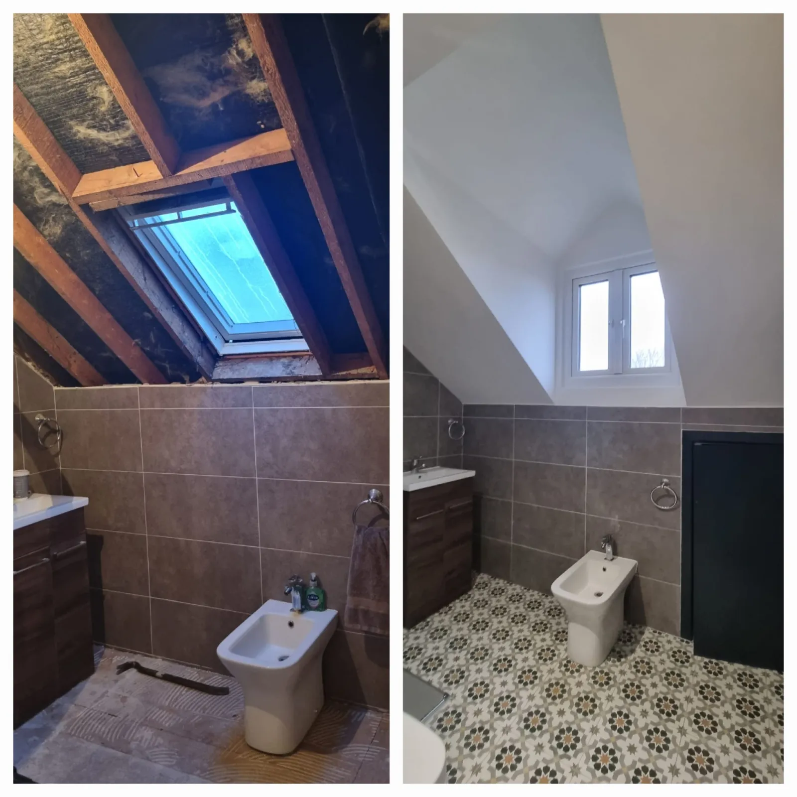Attic bathroom conversion