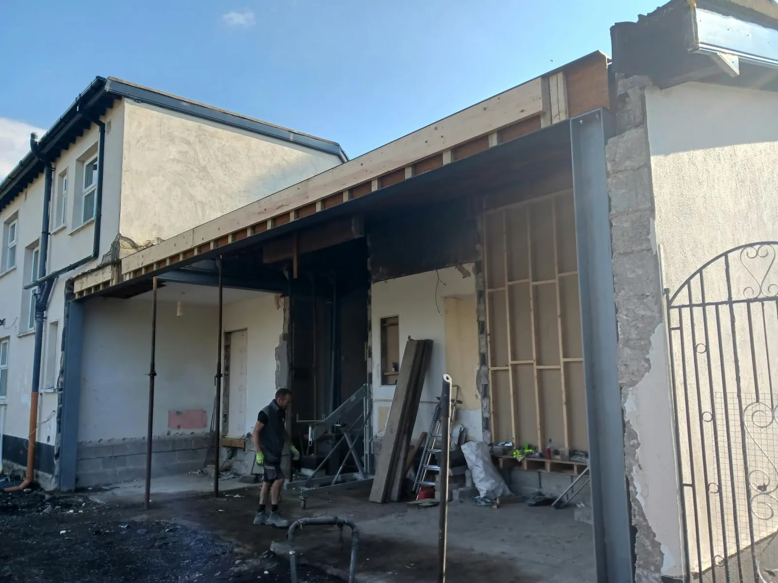 Extension steel frame