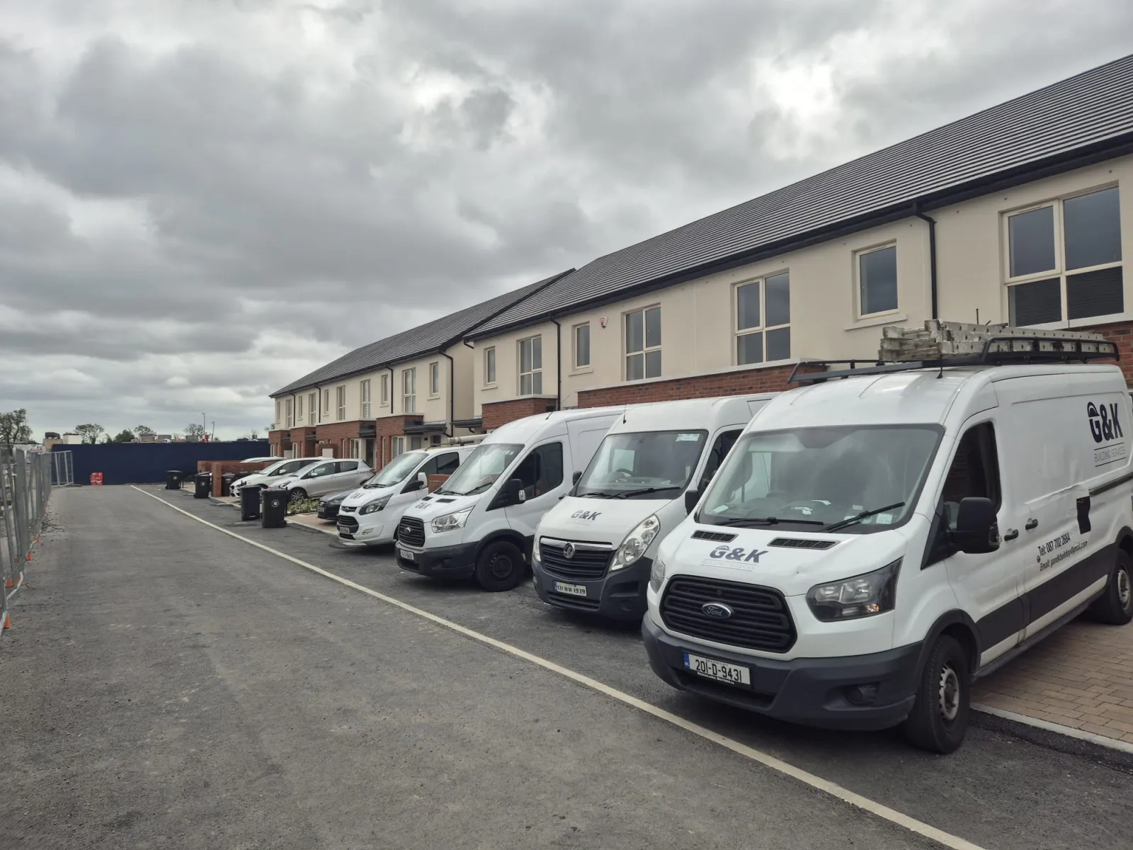 G&K Building Services vans on site